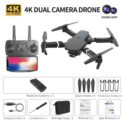 Professional Drone E88 4K Wide-Angle HD